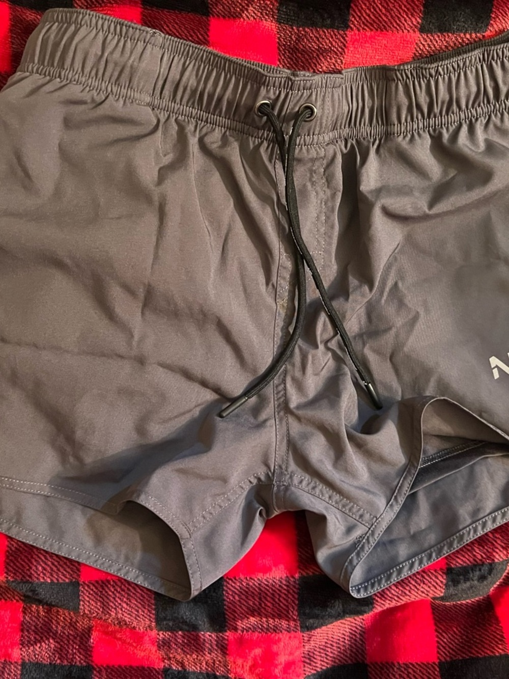 NFQ Women's Athletic Shorts - Charcoal Drawstring Performance